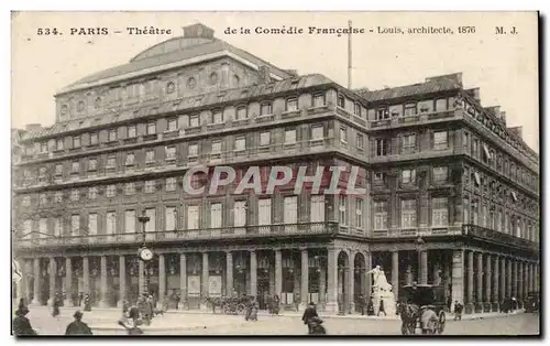 Cartes postales Paris Theatre de la Comedie Francaise Louis architecte