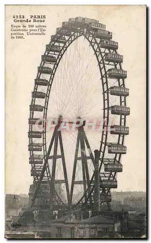 Cartes postales Paris Grande Roue Haute de 100 Metres Construite pour l Exposition Universelle