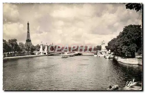 Ansichtskarte AK Paris Seine et le Pont Alexandre The Seine and Alexander III Bridge