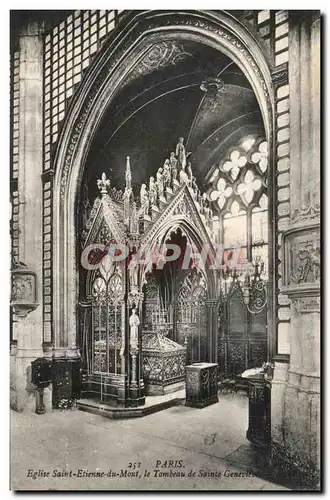 Cartes postales Paris Eglise Saint Etienne du Mont Le Tombeau de Sainte Genevieve