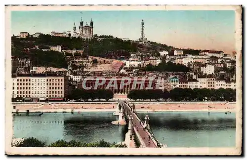 Cartes postales Lyon Le Palais de Justice et Coffine de Fourviere