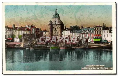 Cartes postales La Rochelle Le Port et La Tour da l Horloge