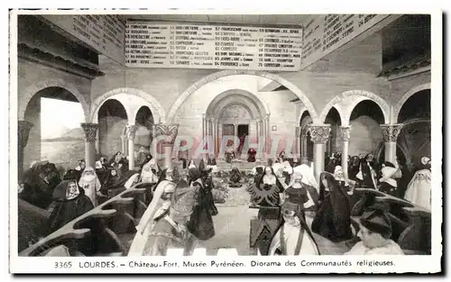 Cartes postales Lourdes Chateau Fort Musee Diorama des communautes religieuses