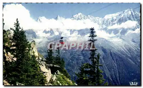 Cartes postales Chamonix Mont Blanc Teleferique Plan Praz au Brevent Panorama sur les Aiguilles de Chamonix et l