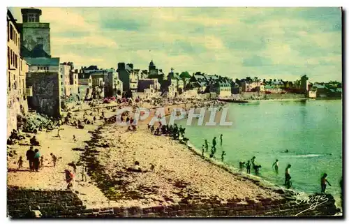 Ansichtskarte AK Cote D Emeraude Saint Servan sur Mer La Plage des Bas Sablans