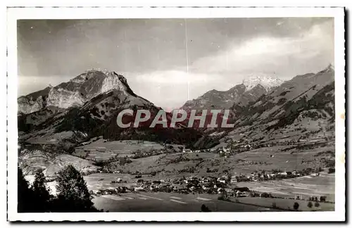 Cartes postales Les Bauges Pittoresques Ecole et le Col de Cherel