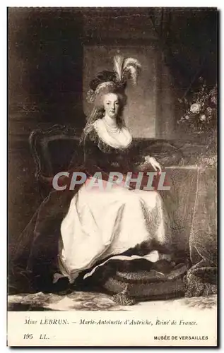 Ansichtskarte AK Mme Lebrun Marie Antoinette d Autriche Reine de France Musee De Versailles