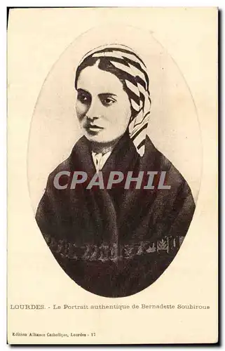 Ansichtskarte AK Lourdes Le Portrait authentique de Bernadette Soubirous