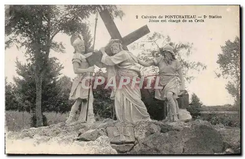 Ansichtskarte AK Calvaire de Pontchateau 2 Station Jesue est charge de sn Croix