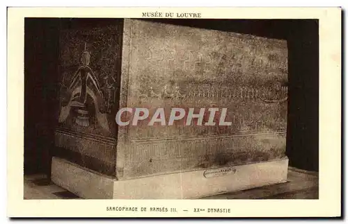 Ansichtskarte AK Musee du Louvre Sarcophage De Ramses III XX Dynastie Egypt Egypte