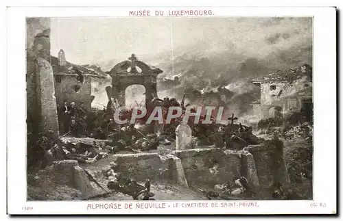 Cartes postales Alphonse De Neuville Le Cimetiere De Saint Privat Musee du Luxembourg Paris