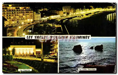 Ansichtskarte AK Les Sables D Olonne Illuminies Le Casino La Cote Sauvage