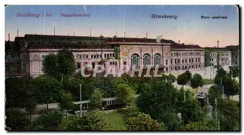 Ansichtskarte AK Strassburg Gare centrale