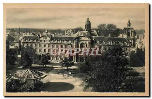 Ansichtskarte AK Caen Le Jardin et I Hotel de Ville Town Hall and grounds