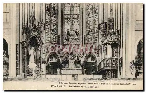 Cartes postales Pontmain Interieur de la Basilique