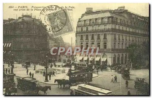 REPRO Paris Perspective de la Rue de la Paix Vue prise de la Place de