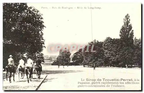 REPRO Paris Rois de Boulagne Avee de Longehamp Le Sirop de Trouette