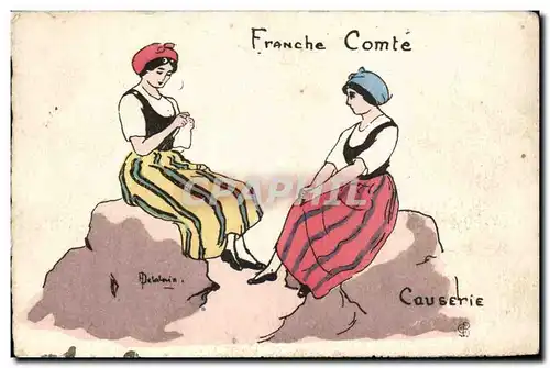 Cartes postales Franche Comte Causerie Folklore Costume