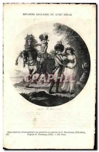 Ansichtskarte AK Estampes Anglaises Du XVIII Siecle Reproduction d une gravure au pointille en couleur de Bartolo