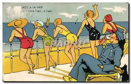 Cartes postales face a la mer Femmes