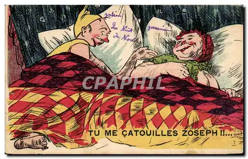Cartes postales Tu Me Catouilles Zoseph Couple Humour