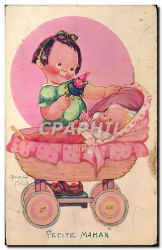 Cartes postales Petite Maman Enfant et berceau Mallet