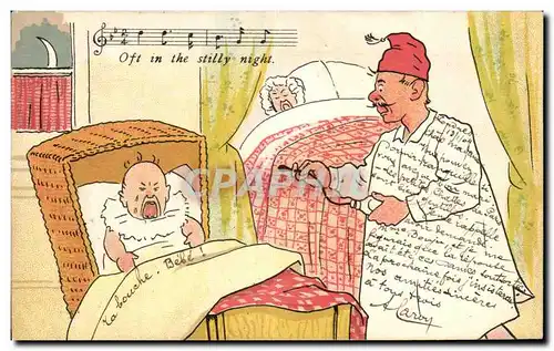 Cartes postales Oft in stilly night Homme et enfant Humour