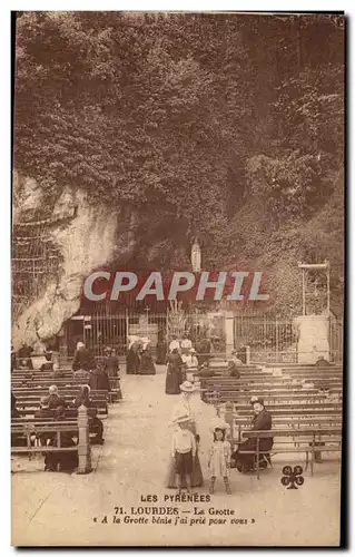 Cartes postales Lourdes La grotte