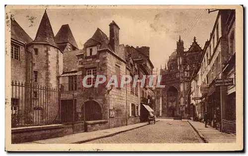 Cartes postales Alencon Rue Du Bercail Le Tribunal De Commerce Grand Bazar