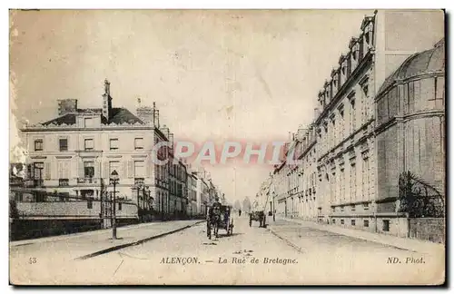 Cartes postales Alencon La Rue de Bretagne