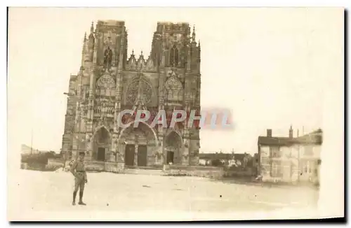 CARTE PHOTO Cathedrale et miltiaire