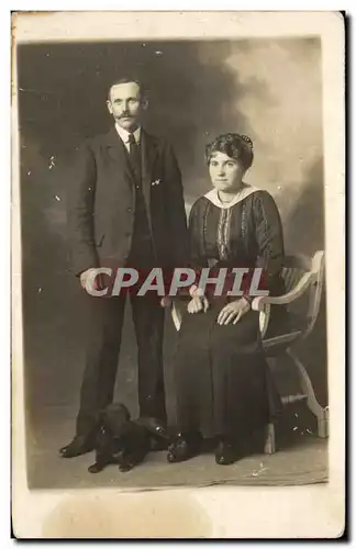 CARTE PHOTO Femme Couple Champigny