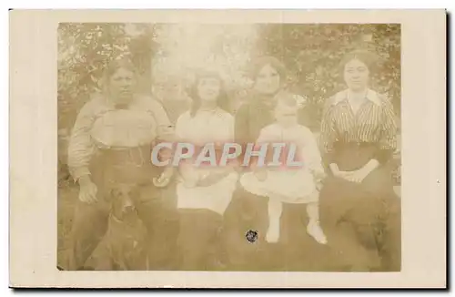 CARTE PHOTO Femmes et enfants