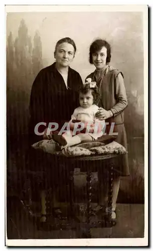 CARTE PHOTO Famille et bebe