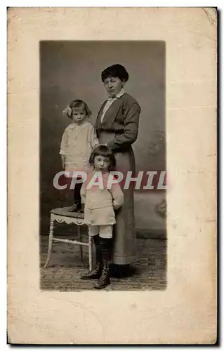 CARTE PHOTO Femmet et Enfants