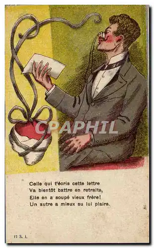 Cartes postales Celle qui t ecris cette lettre Va bientot battre en retraite