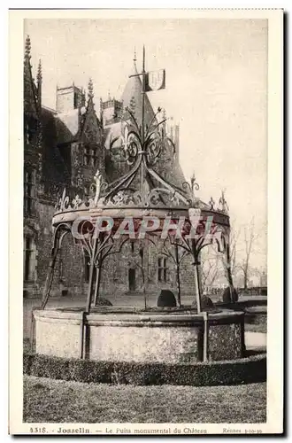 Cartes postales Josselin Le Puits monumental du Chateau