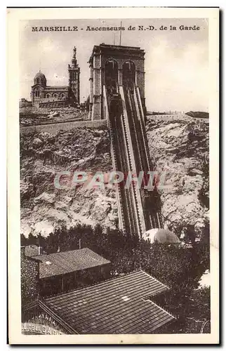 Cartes postales Marseille Ascenseure de N D de la Garde