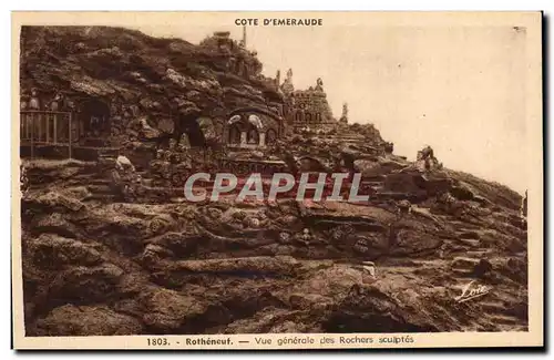 Cartes postales Rotheneuf Vue generale des Rochers sculptes