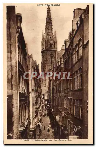 Cartes postales Saint Malo La Grande Rue