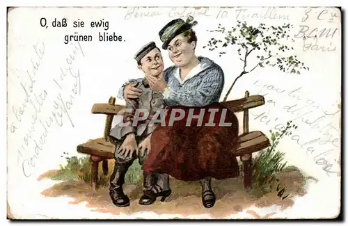 Cartes postales O dass sie ewig grunen bliebe Humour Couple