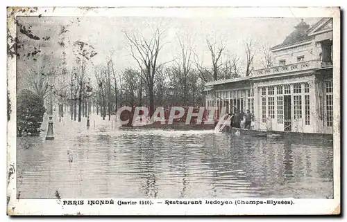 Ansichtskarte AK Paris Inonde Restaurant Ledoyen Champs elysees