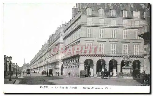 Cartes postales Paris La Rue de Rivoli Statue de Jeanne d Arc