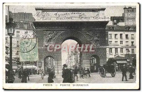 Cartes postales Paris Porte st Martin