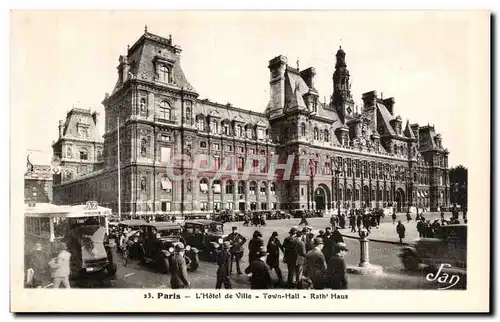 Ansichtskarte AK Paris L Hotel de Ville Town Hall Rath Haus