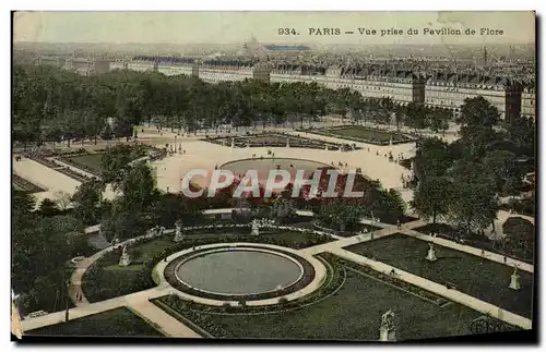 Ansichtskarte AK Paris Vue prise du Pavillon de Flore Louvre