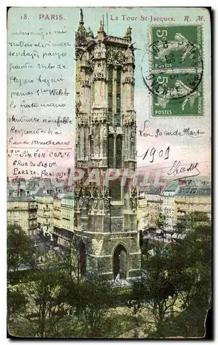 Cartes postales Paris La Tour St Jacques