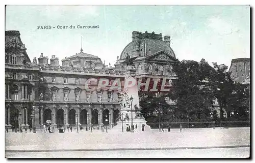 Ansichtskarte AK Paris Cour du Carrousel Louvre