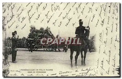 REPRO Funerailles De Felix Faure Char De Couronnes Militaria Cheval Horse