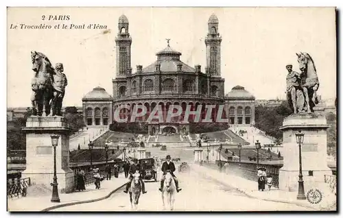 Ansichtskarte AK Paris Le Trocadero et le Pont d Iena